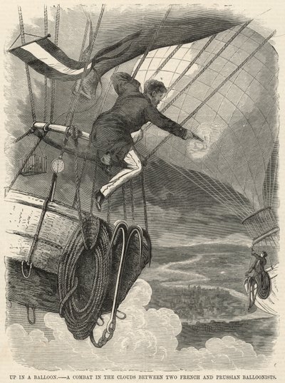 In een luchtballon; Een gevecht in de wolken tussen twee Franse en Pruisische ballonvaarders door English School