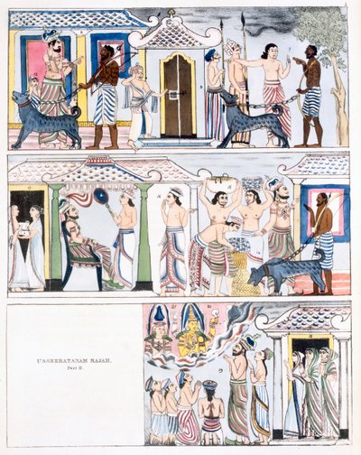 Usseeratanam Rajah, Deel I, uit De Geschiedenis en Doctrine van het Boeddhisme door Edward Upham, 1829 door English School