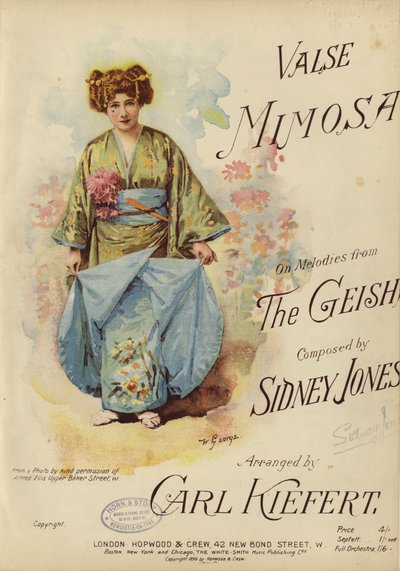 Valse Mimosa, op melodieën uit The Geisha, gecomponeerd door Sidney Jones en gearrangeerd door Carl Kiefert door English School