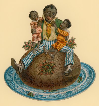 Victoriaanse Kerstpudding Illustratie door English School