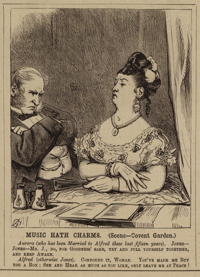Victoriaans koppel in Covent Garden Opera House, Londen door English School