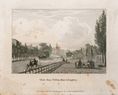 Uitzicht vanaf Pullins Row, Islington door English School