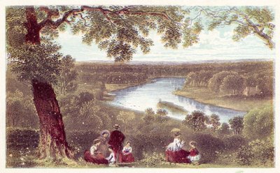 Uitzicht vanaf terras, Richmond Hill door English School