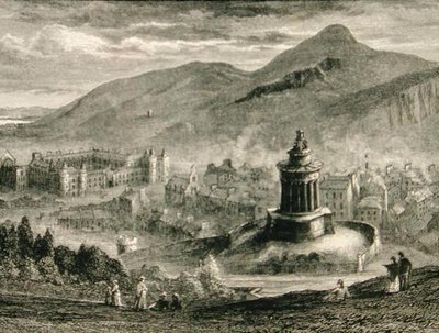 Uitzicht vanaf het Burns Monument, Calton Hill, Edinburgh rond 1880, uit 