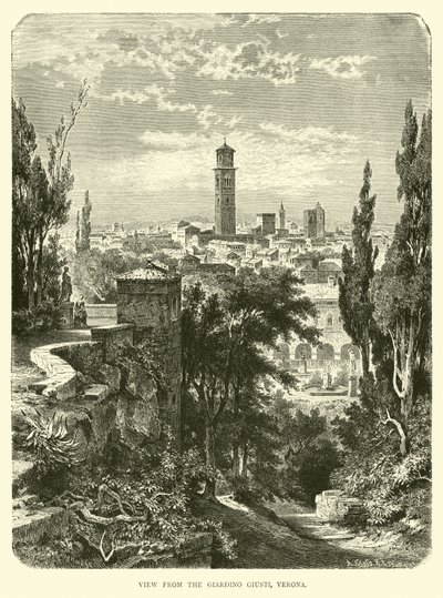 Uitzicht vanaf de Giardino Giusti, Verona door English School