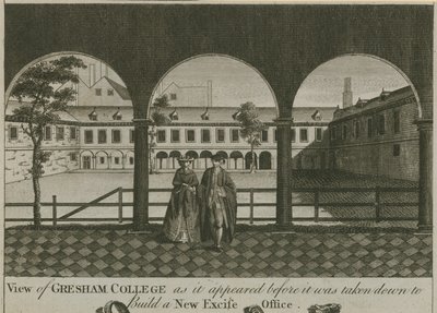 Uitzicht op Gresham College door English School