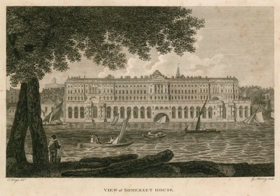 Uitzicht op Somerset House, The Strand, Londen door English School
