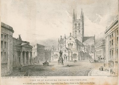 Uitzicht op St Saviours Church, Southwark door English School