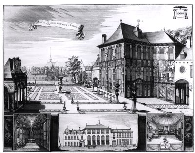 Uitzicht op het Hilwerue Huis van Peter Paul Rubens, 1692 door English School