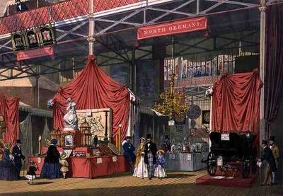Uitzicht op de Klier en Zonen muziekinstrumentenstand, in de Noord-Duitse sectie van de Grote Tentoonstelling van 1851, uit Dickinson