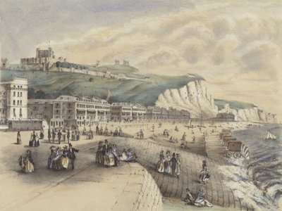 Uitzicht op de Marine Parade en het kasteel, Dover door English School