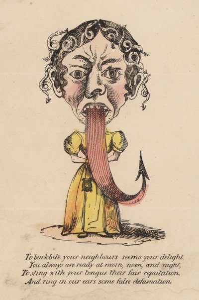 Valentijnskaart met azijn (kleurenlitho) door English School