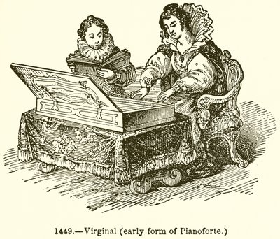 Virginaal (vroege vorm van pianoforte) door English School