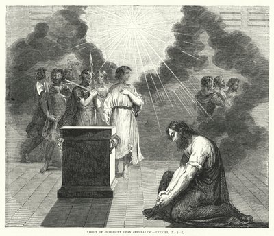 Visioen van oordeel over Jeruzalem, Ezechiël IX door English School