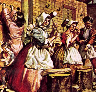 Bezoek aan de Newgate-gevangenis door English School