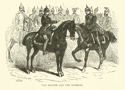 Von Moltke en de keizer, januari 1871 door English School