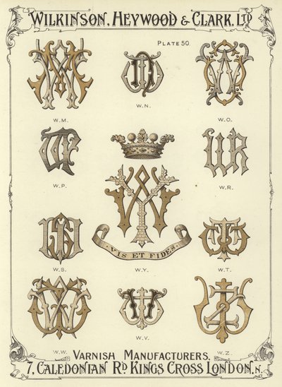 WM, WN, WO, WP, WY, WR, WS, WT, WW, WV, WZ door English School