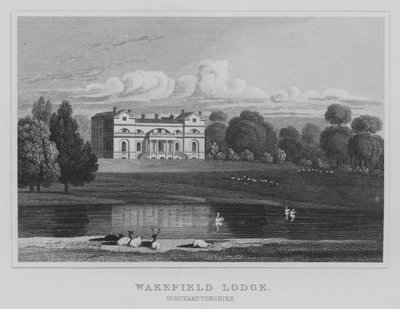 Wakefield Lodge, Northamptonshire (gravure) door English School
