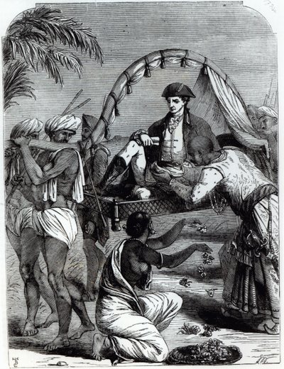Warren Hastings (1732-1818) in India in 1784 door English School