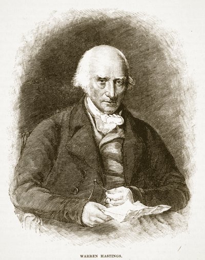Warren Hastings, illustratie uit Cassells Illustrated History of England door English School