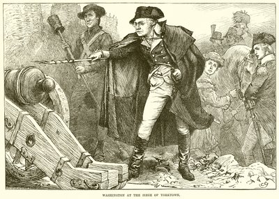 Washington bij het beleg van Yorktown door English School
