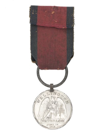 Waterloo-medaille, een van de twee medailles toegekend aan chirurg William Jones door English School