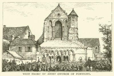 Westgevel van de abdijkerk van Pontigny door English School