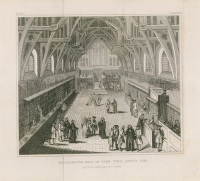 Westminster Hall in de termijn, rond 1770 door English School