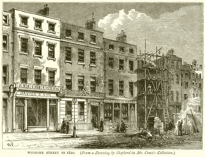 Wigmore Street in 1820 door English School