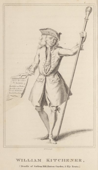 William Kitchener, beadle van Saffron Hill, Hatton Garden en Ely Rents door English School