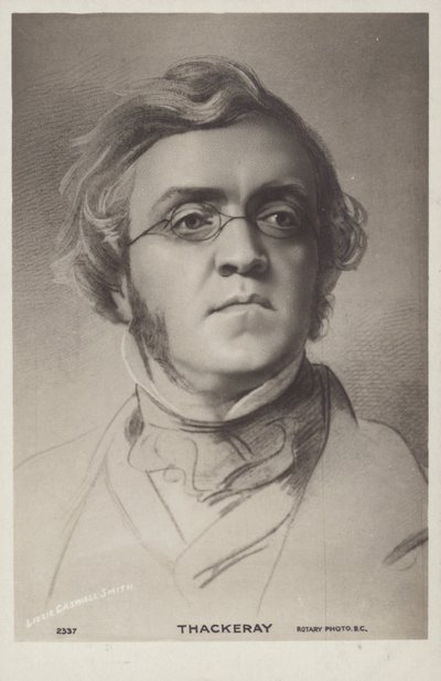 William Makepeace Thackeray (1811-1863), Engels romanschrijver (litho) door English School