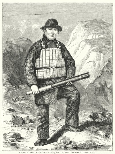 William Rowlands de Stuurman van de Holyhead Reddingsboot door English School