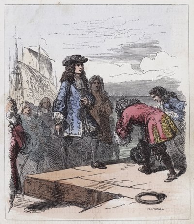 Willem van Oranje landt bij Torbay door English School