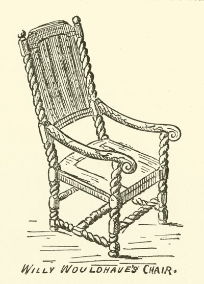 De stoel van Willy Wouldhave (gravure) door English School