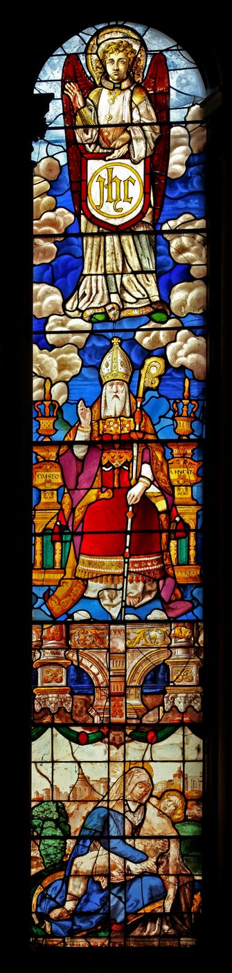 Raam N2 met een noordelijk schipraam met St. Nicolaas door English School