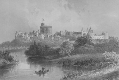 Windsor Castle, uit The Gallery of Geography door Rev. Thomas Milner, gepubliceerd ca. 1880 door English School