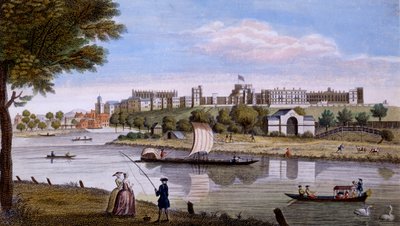 Windsor Castle vanaf de overkant van de Theems, ca. 1760s door English School