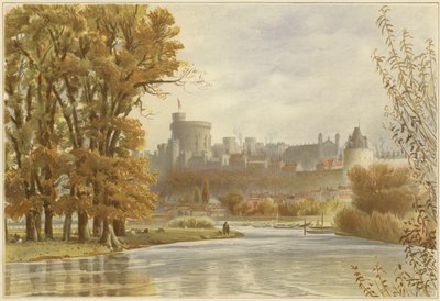 Windsor Castle vanaf de Theems door English School