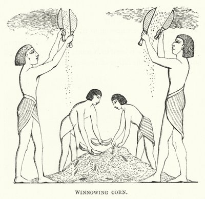 Koren wannen (gravure) door English School
