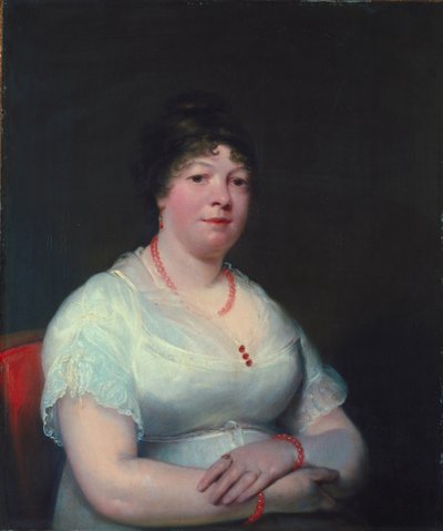 Vrouw met rozenkwarts sieraden, c.1810-15 door English School