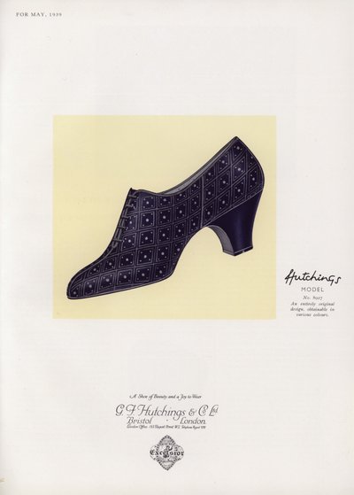 Dames schoen advertentie, 1930s door English School