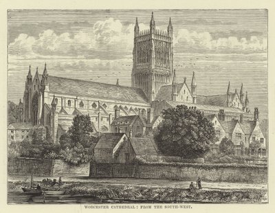Worcester Kathedraal, vanuit het zuidwesten door English School