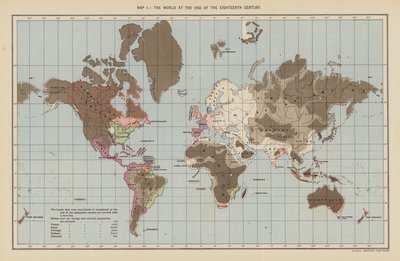 Wereld aan het einde van de achttiende eeuw door English School
