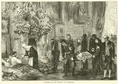 Gewonden in het kasteel van Versailles, januari 1871 door English School