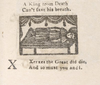 Xerxes de Grote, illustratie voor de letter X, uit een 