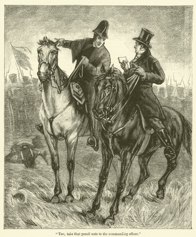 "Ja; breng dat potloodbriefje naar de bevelvoerende officier" door English School