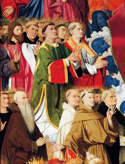 Religieuze orden en geestelijkheid (detail) door Enguerrand Quarton