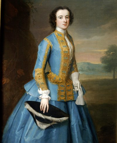 Portret van een dame in een rijgewaad door Enoch Seeman