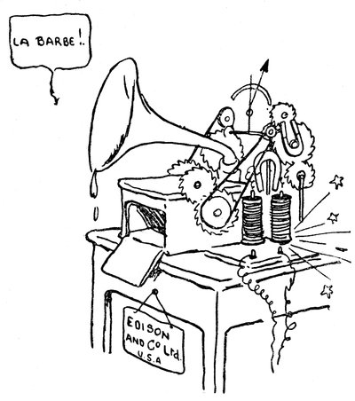 Edison fonograaf cartoon door Enzo Manfredini