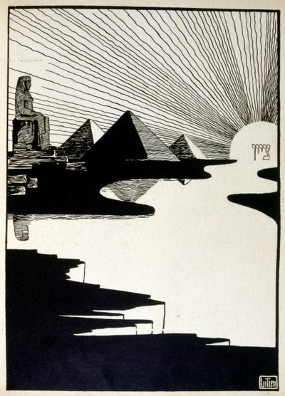 Pesachfeest, uit het boek Juda geïllustreerd door Ephraim Moses Lilien (1874-1925). Lilien wordt beschouwd als de vader van de zionistische iconografie, gecreëerd in de Jugendstil (Duitse art nouveau) stijl. Hij illustreerde 